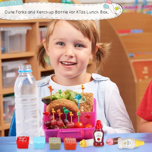 50 piezas de accesorios para caja Bento para niños que incluyen selecciones de alimentos mini bloque de construcción - Imagen 9 de 31