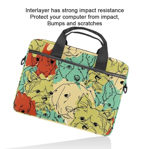 Sac à bandoulière pour ordinateur portable 13-14.5 pouces Treeier multicolore