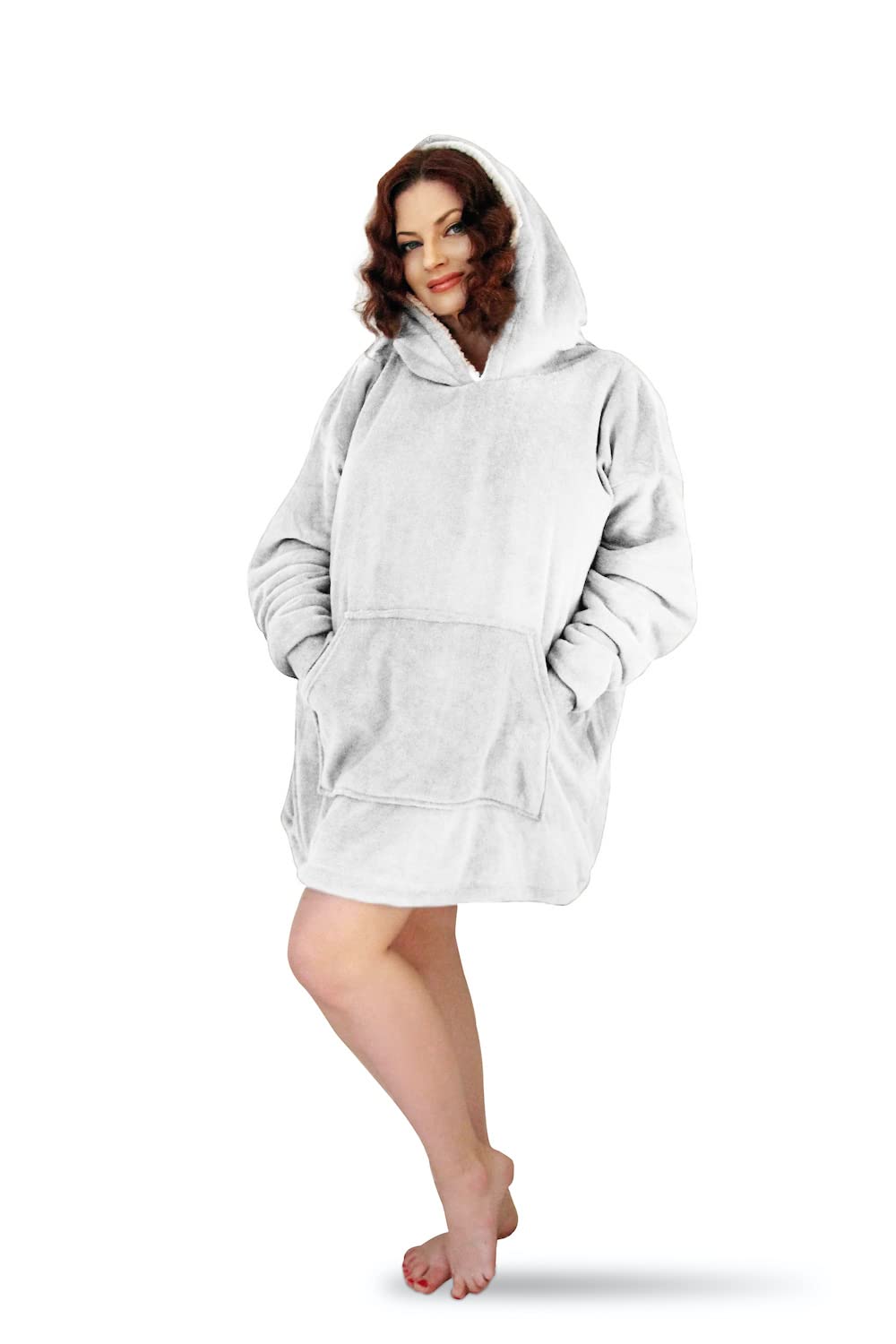 Giggling Getup Coperta Oversize Con Cappuccio E Maniche – Morbido Pile Sherpa Con Tasca Frontale – Unisex - 2