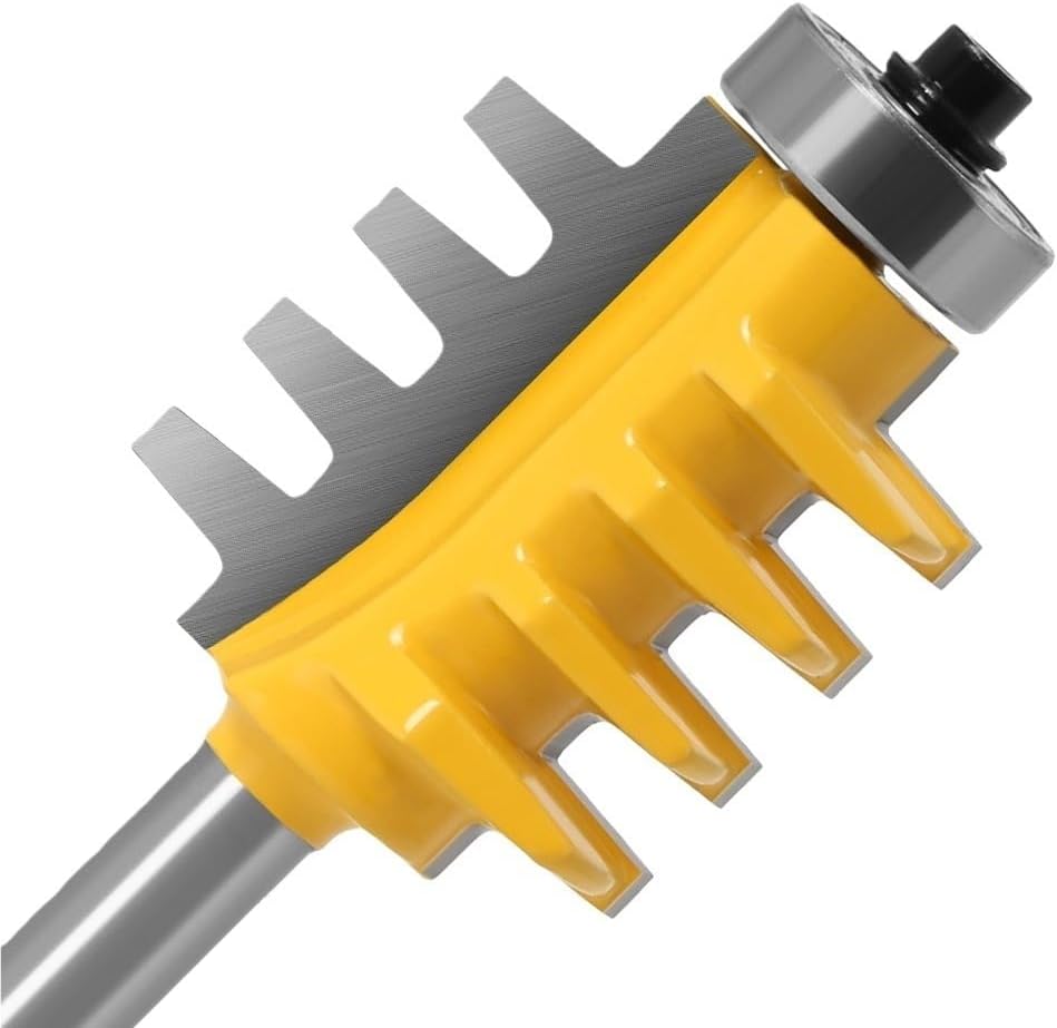 Rail Reversible Finger Joint Cutter for Woodwork Power Tools, Industrial Cone Tenon Glue Router Bit 1piece(12mm)