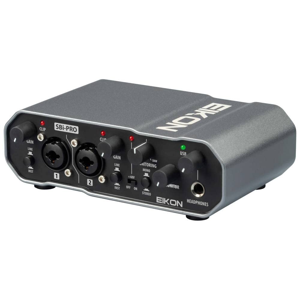Proel EIKON SBi-PRO - Interfaccia audio USB 2.0 con 2 In & 2 Out, qualità da studio per la registrazione domestica o mobile, lo streaming live o il podcasting