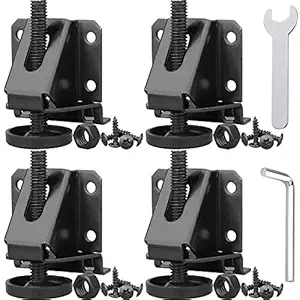 Anwenk Leveling Feet Heavy Duty Furniture Levelers Adjustable Table Leg Leveler w/Lock Nuts for Furniture,Table, Cabinets, Workbench,Shelving Units and More,Black