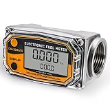 Bonvoisin Turbine Flow Meter 1" FNPT Inlet/Outlet Fuel Flowmeter ±1% Accuracy LCD Display Flow Meter
