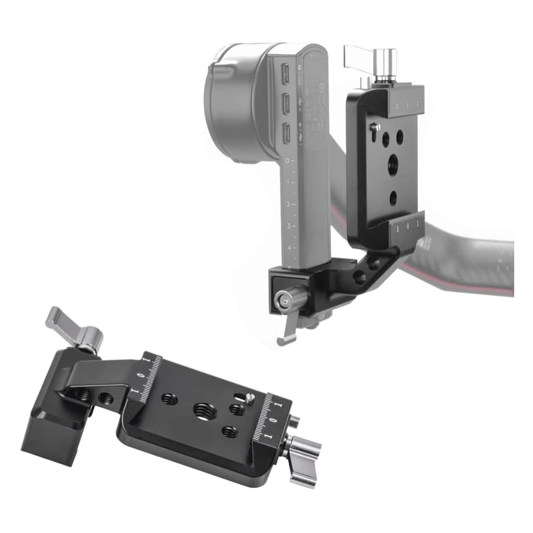 RS3 Vertical Camera Mount,Robust Portrait Mounting Solution Compatible with DJI RS 2/RS 3/RS3 Pro for Ig You Tube Shorts Tiktok Video Extended Vertical Shooting - Black