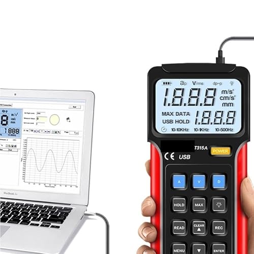 UT315A ハンドヘルドデジタル振動計 工業用高精度振動計 プローブ付き - 振動解析装置