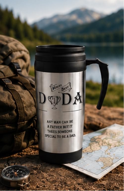 Arora 8836 World's Best Dad Travel Mug, Stainless Steel - Image 4