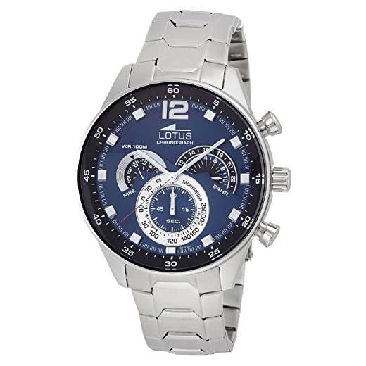 Reloj de Pulsera de la Marca Lotus. Analógico, con Mecanismo de Cuarzo, para Hombre, Acero Inoxidable