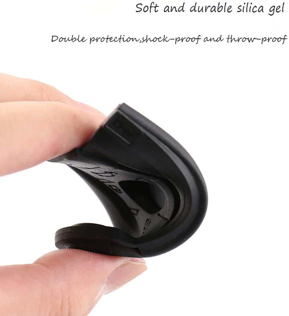 Ontto Custodia Portachiavi In Silicone E ABS Per Ford Fiesta, Focus, Galaxy, Kuga, Mondeo, C-Max, Ecosport - Protezione Antiurto Con 3 Pulsanti, Guscio Nero E Rosso, Portachiavi Incluso