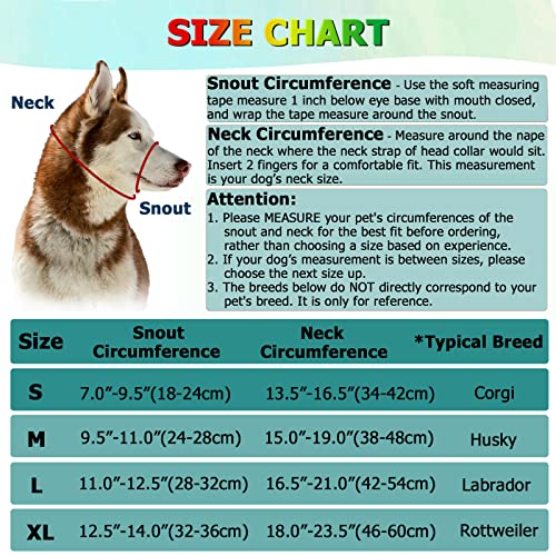 Dog Head Collar, No Pull Rainbow Head Halter For Heavy Pullers, Effective Padded Head Harness Stops Pulling On Leash For Walking Small Medium Large Dogs #TOP5