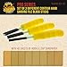 Dura-Gold Set of 3 Different Contour Hand Sanding File Block Sticks with 40 Sheet Hook & Loop Sandpaper Kit - Flat Convex Radius Profile Shapes