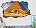 Stickers muraux Egypte ville pyramide sticker mural personnalisé gravier ville 3D autocollant Art vinyle-50x70cm