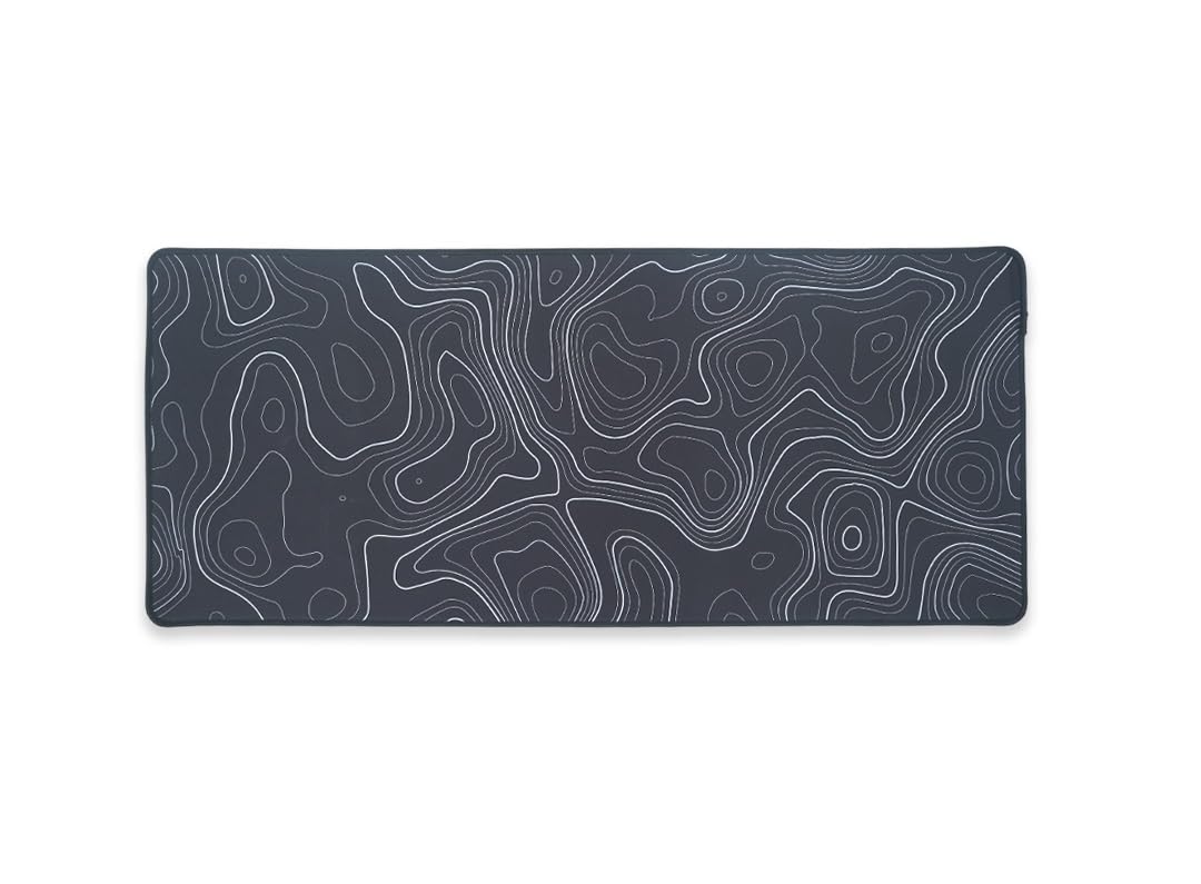SPIN CART Large Gaming Mouse pad, Long XXL Extended Desk Table Mat Mousepad for Laptop PC Computer (Black Dazzle)