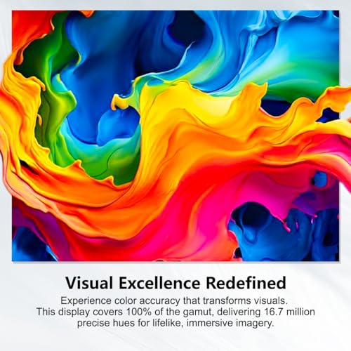 Image of 32 Inch 4K UHD 3840 * 2160 Computer Monitor 75hz 1MS, IPS Monitor for Design, Casual Gaming, Work, Ultra-Slim Bezel Monitor Support Adaptive-Sync,100% sRGB,HDR,2X DP & 2X HDMI, VESA 100 * 100mm