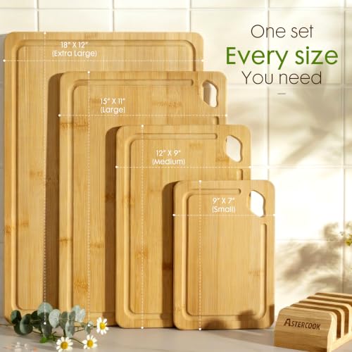 Image of Astercook Nature Bamboo Cutting Boards for Kitchen