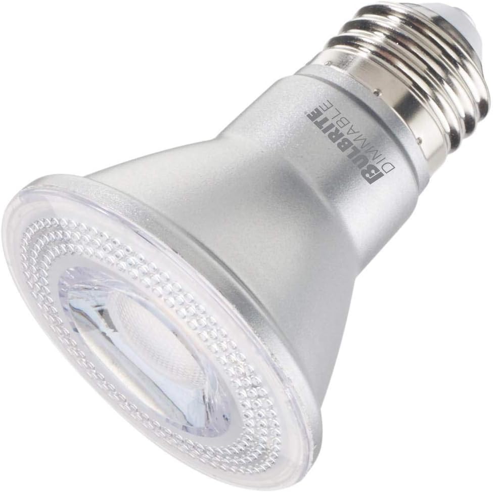 Bulbrite 7 Watt Dimmable PAR20 Wet Rated Narrow Flood LED Light Bulbs with Medium (E26) Base Base, 3000K Soft White Light, 500 Lumens