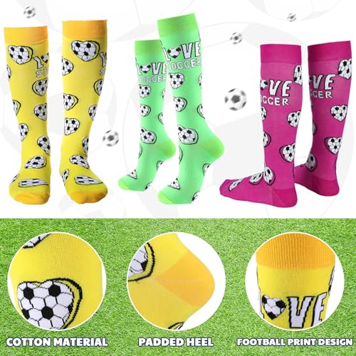 3 Pair Heart Soccer Socks for Toddler Girls Youth Love Knee High Soccer Socks Adult Teens Sport Accessories3