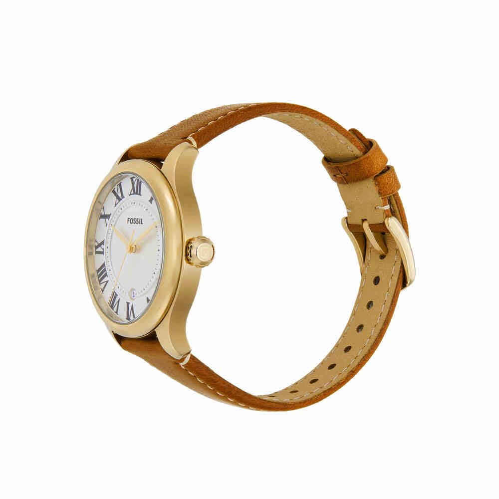 FOSSIL Gilmore Uhr für Damen, Quarz DREI Zeiger Datumswerk mit Edelstahl oder Lederarmband