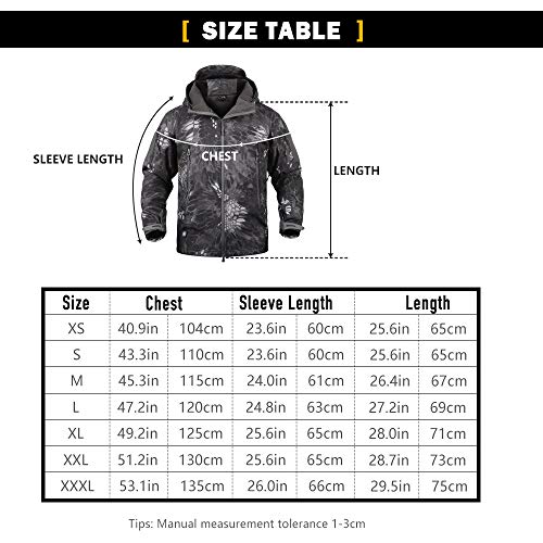 ANTARCTICA Men's Outdoor Waterproof Soft Shell Hooded Military Tactical Jacket (Army Green, XXX-Large)