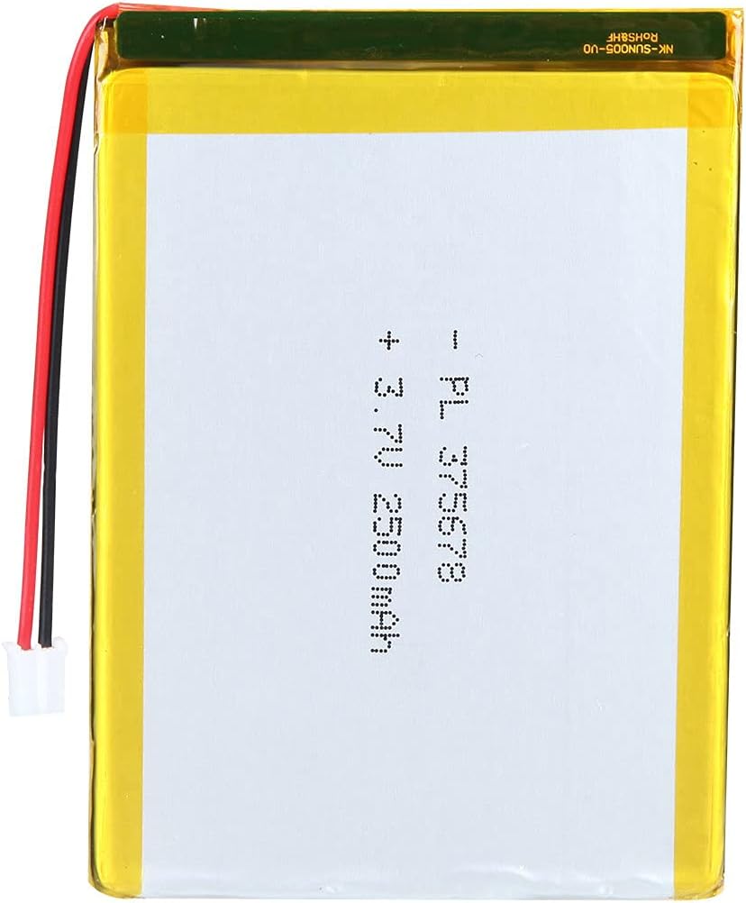 YDL3.7V 2500mAh 375678 Lipo Battery Rechargeable Lithium Polymer ion Battery Pack with PH2.0mm JST Connector