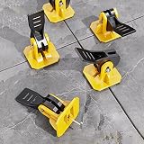 Tile Leveling System Kit Tile Spacers Reusable 50pcs Floor Leveling Compounds Upgraded Adjustable Fi
