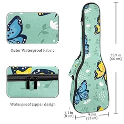 Housse pour ukulélé avec fond vert et éponge de 10 mm d’épaisseur – Rembourrage en mousse de 53,3 cm – Avec sangles… - Les Beatles, Paul McCartney, John Lennon, RIngo Starr, George Harrison Housse pour ukulélé avec fond vert et éponge de 10 mm d'épaisseur - Rembourrage en mousse de 53,3 cm - Avec sangles… – Image 4