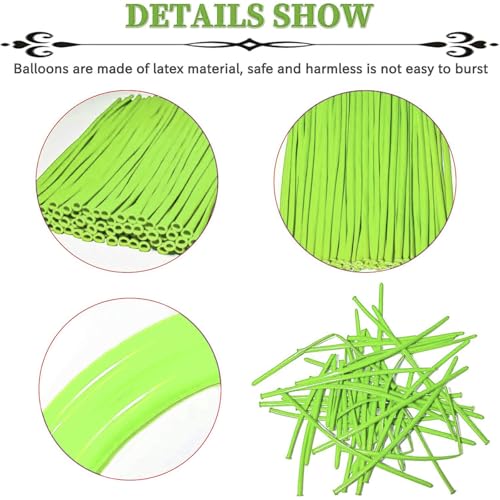 Image of Light Green Long Balloons Premium 260 Twisting Balloons Animals Magic for Birthday Kids Wedding Party Supply 100pcs