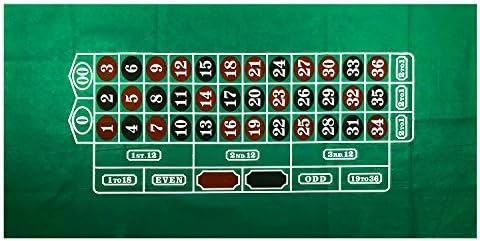 Yuanhe 36" x 72" Roulette Casino Table Felt Layout