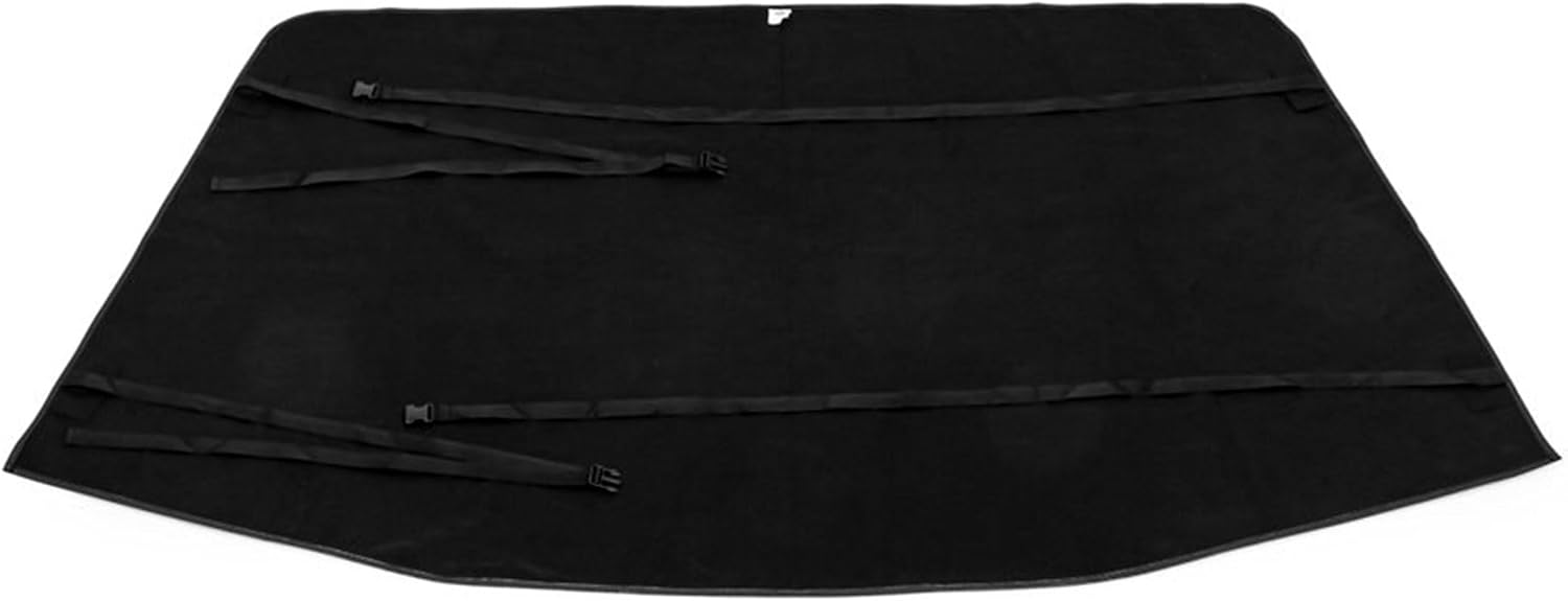 Camco Durable Compact Universal On the Go Vinyl RV Tow Car Windshield Protector from Chips and Cracks with Tool Free Installation, Black