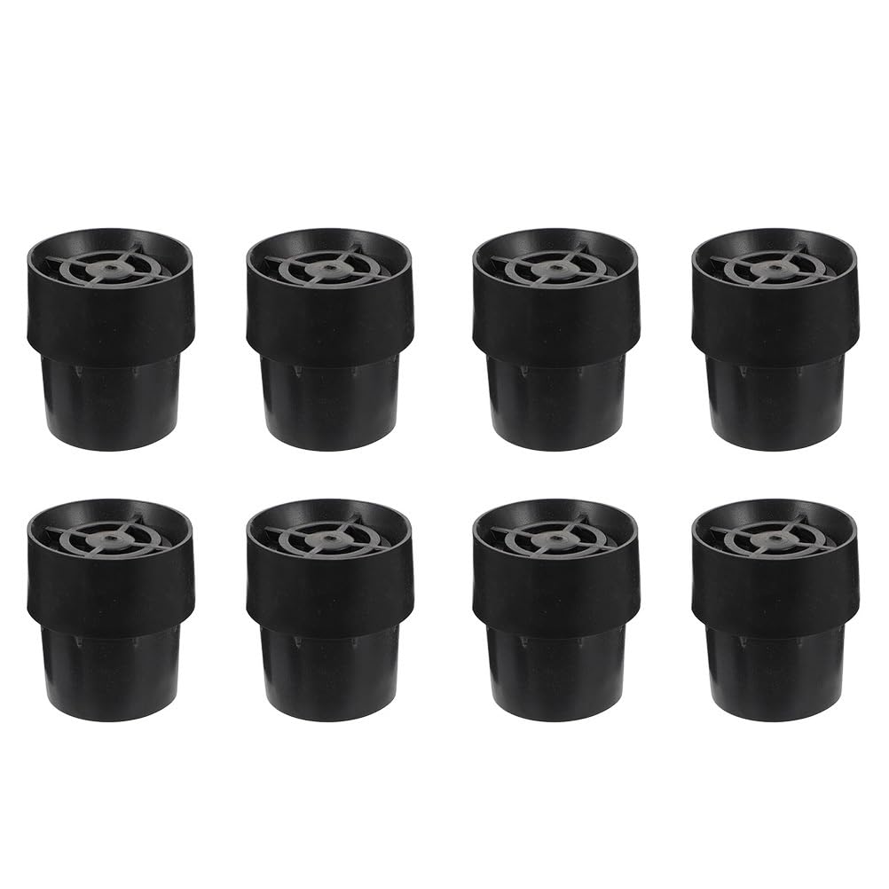 BESPORTBLE Replacement Mini Trampoline Leg Cap Tips, 8Pcs Rubber Cap Tips Floor Pads for Trampoline Leg Covers Non Slip Foot Pad, Black