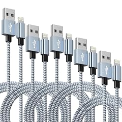 IDISON Cavo Caricatore iPhone, MFi Certificato Nylon 5 Pacchetto (3M 2M 2M 1M 1M) Apple Lightning Cavo Cavetto Compatibile iPhone 114 13 12 11 ProMax XS XR 8 Plus 7 Plus 6s 5c Air iPad Mini iPod