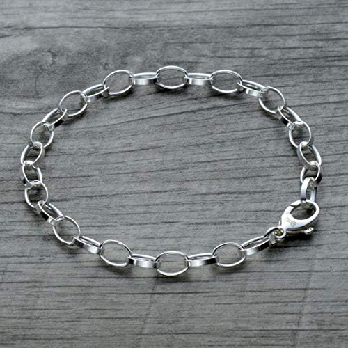 Oval Link Charm Bracelet in Sterling Silver3
