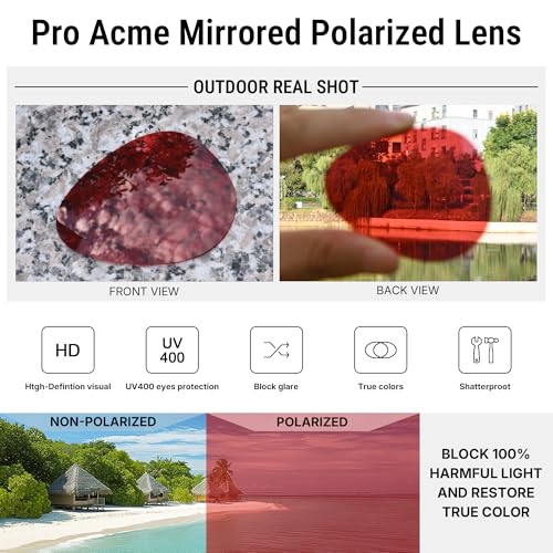 Image of Pro Acme Aviator Sunglasses for Men Women Classic Polarized UV400 Protection