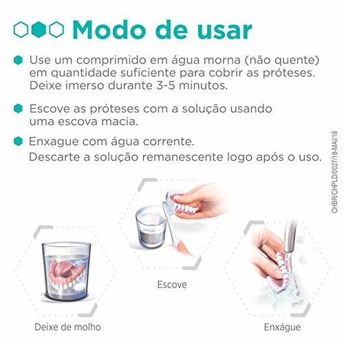 Tabs Limpador De Dentaduras, 24 Pastilhas, Corega, Branco