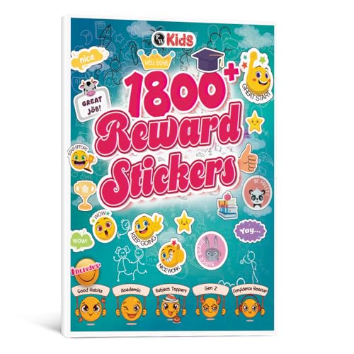 Image of 1800+ Reward Stickers Book for Kids | Cool Fun Sticker Set For Boys & Girls | Ideal for Teachers, Parents & Classroom Rewards Stickers, Learning, Achievement & Behavior Chart For Growing Children