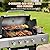 EUHOME Upgraded 51,000 BTU Stainless Steel Burner Barbecue Grill, 4 Burner BBQ Propane Gas Grill with Side Burner, 452 sq.in Cooking Area with Porcelain for Patio, Camping, Outdoor Cooking