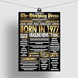 Stuff4 Gold 49th Birthday Poster Unframed - Golden Born In 1977 Newspaper - Happy 49 Birthday for Men Women Retro Vintage Gifts Back In 1977, 8x10 Inch Bday Party Decor Decoration - Image 5