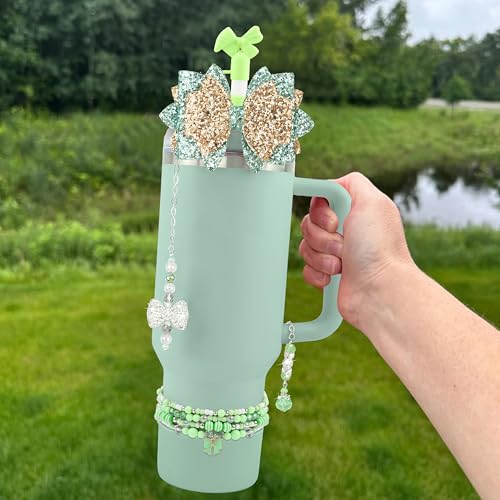 Hpebl 9PCS Accessories for Stanley Cup 30 40oz Tumbler Accessories,Green - image 4