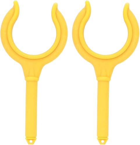 Milltrip 2 unids Boat Oar Lock Fishing Rod Holder Soporte Marine Rubber Dinghy Accesorios (Amarillo)