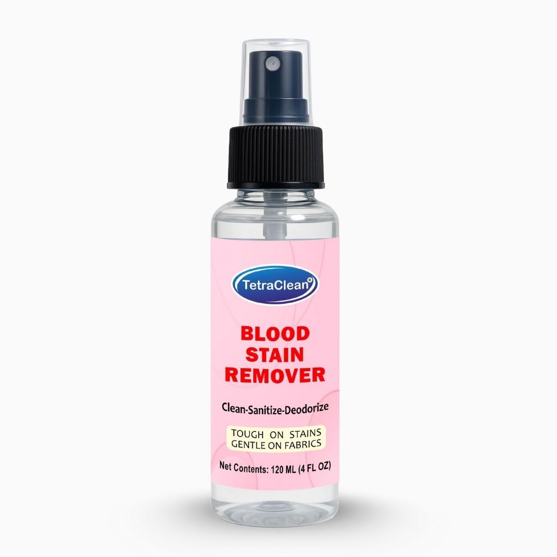TetraClean Blood Stain Remover, 120 ml, Fabric-Safe Formula, Clean-Sanitize-Deodorize I Remove Menstrual, Period Stan on Fabric stain, Blood Remover-picture-56