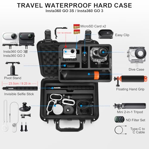 Funda rígida impermeable Lekufee para Insta360 GO 3S miniatura 2