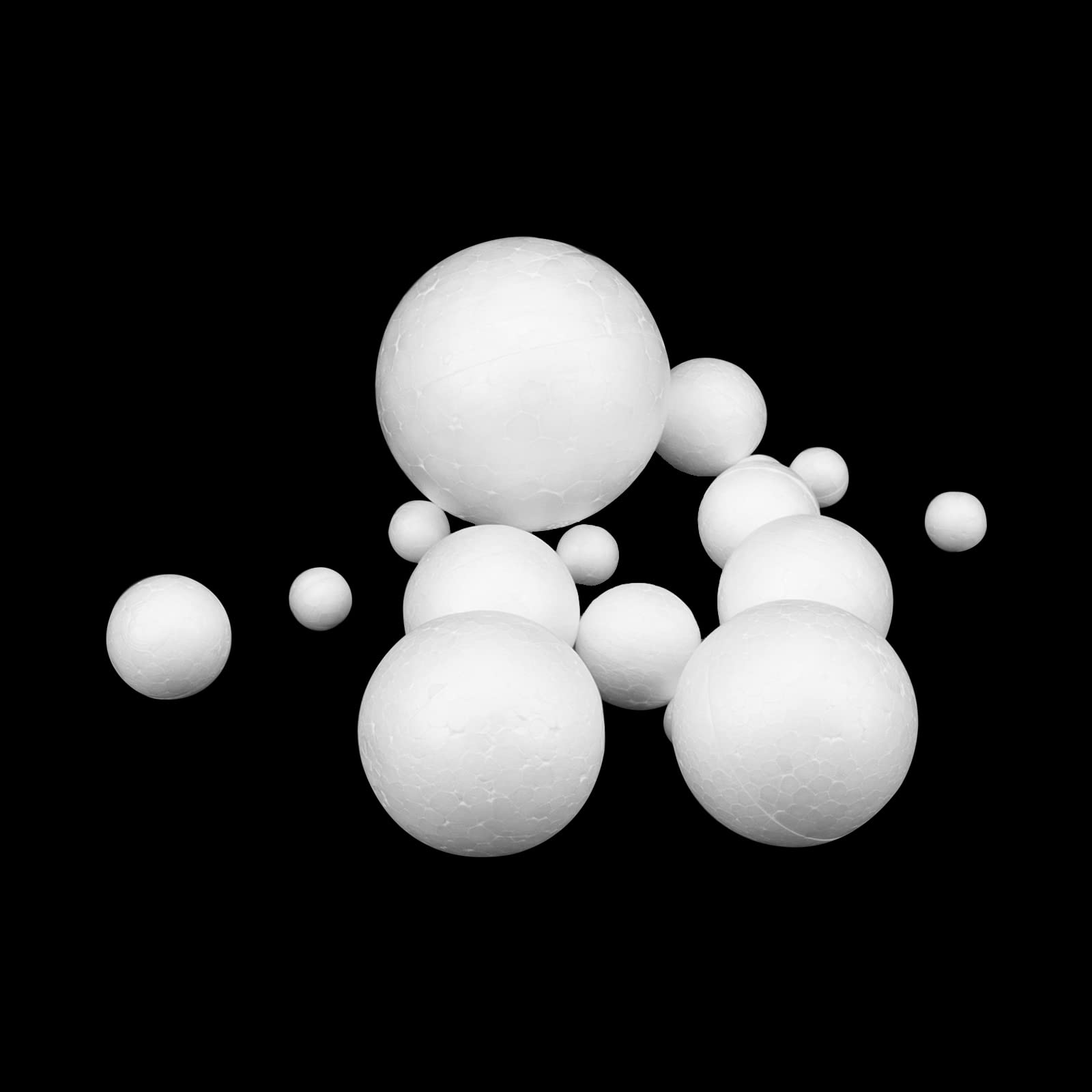 MUKCHAP 340 Pieces 5 Sizes White Foam Balls, Polystyrene Craft Foam Balls for DIY, Party Wedding Decorations, Diameter 1cm 2cm 3cm 4cm 5cm - Image 4