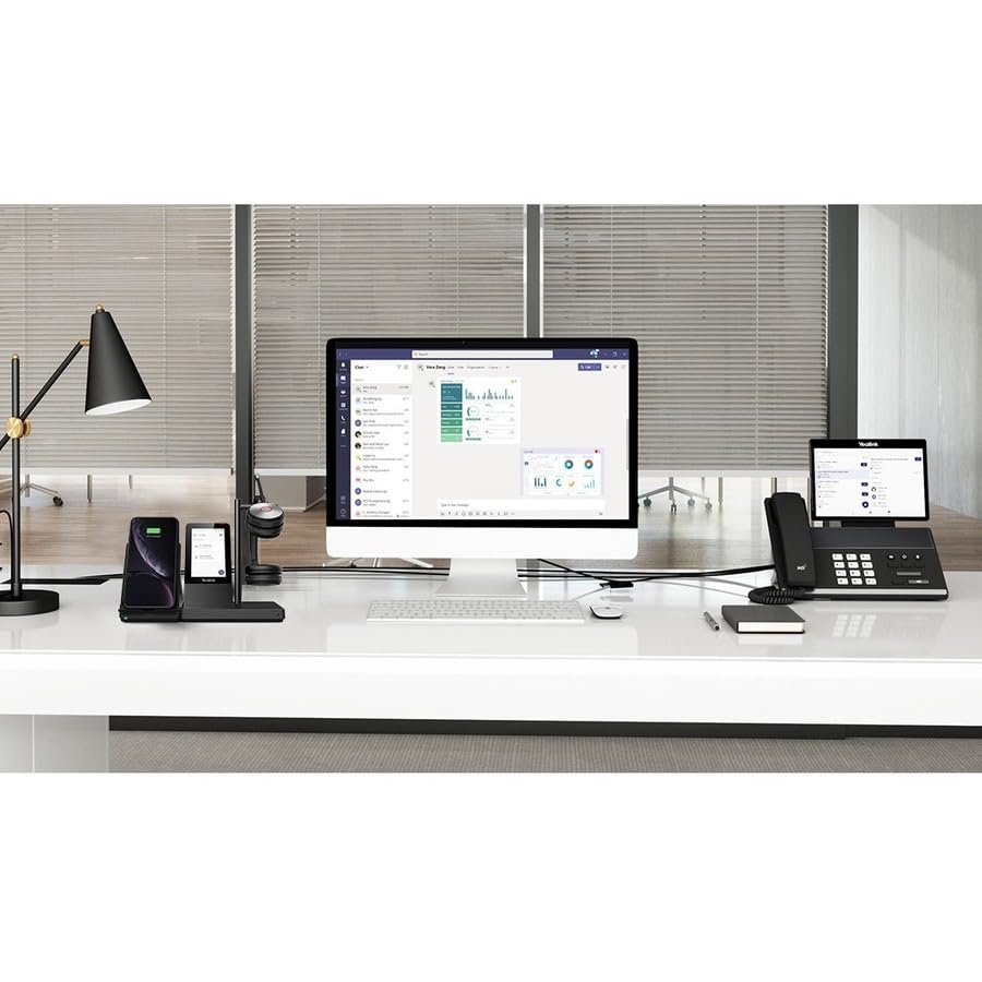 Image of Yealink WH66 Dual Teams Wireless Noise Canceling Headset - Headset Works with USB Enabled Computers, Desk Phones and Softphones Also Connects to Cell Phones with Bluetooth.