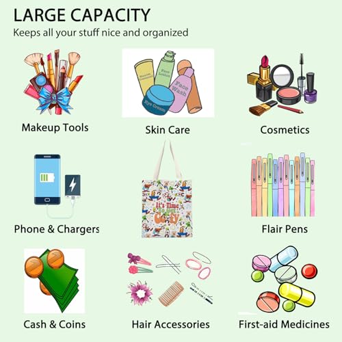 FOTAP Cartoons Dog Gift It's Time To Get G Makeup Bag Dog Fan Cosmetic Bag Merchandise Cartoon Movies Tote Bag Gift (Get Goo T)3