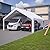 Thanaddo Carport 20'x 20' Heavy Duty Car Port with Roll-up Sidewall and Ventilated Windows with Removable Sidewalls,Portable Outdoor Garage for Car,Truck,Boat,Car Canopy,Gray Carports