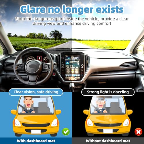 Image of Dash Cover Mat for Subaru Crosstrek 2024-2026 Non-Slip Dashboard Cover Mat Sunshade UV Rays Protector Interior Accessories