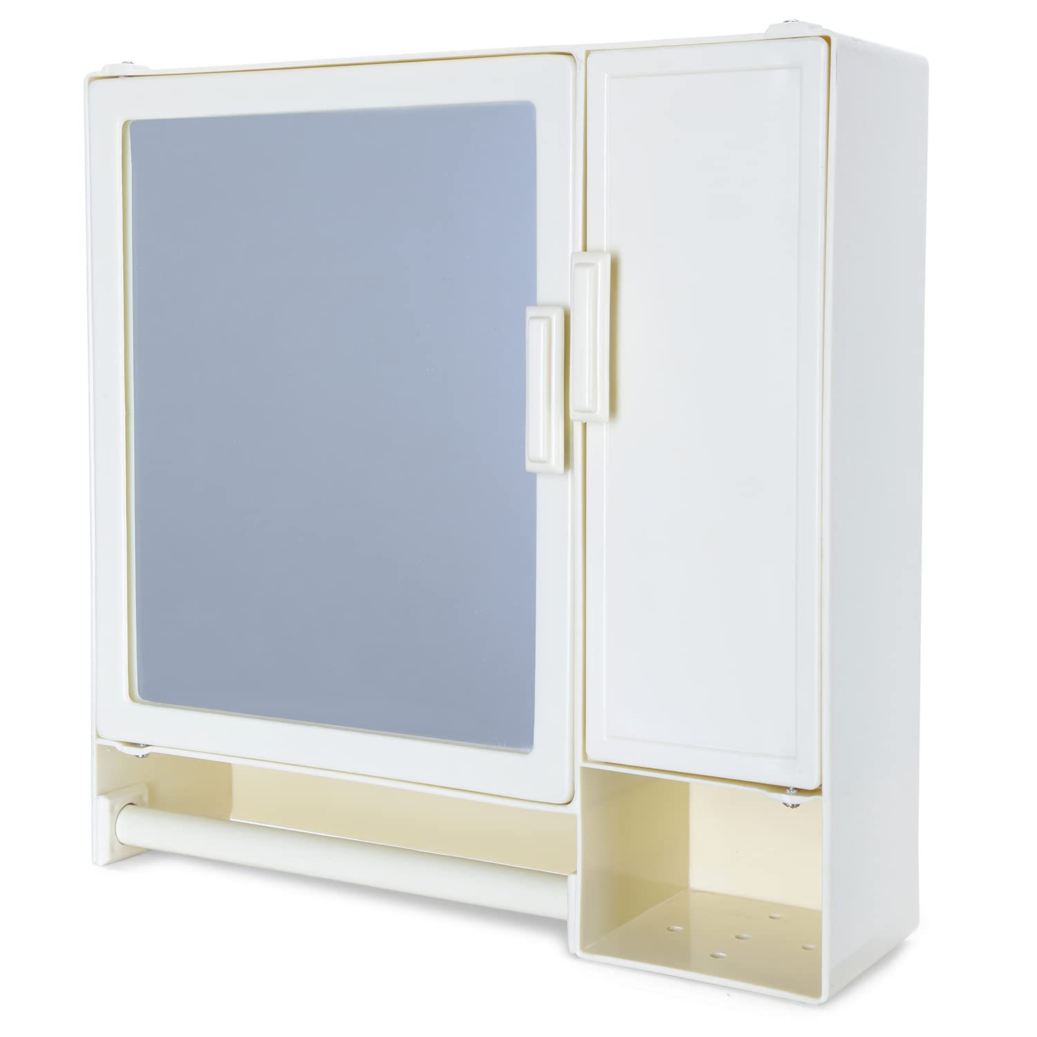 NAVRANG INNOVATIONS Plastic Duro Bathroom Mirror Cabinet with Shelves and Rod Double Door 16X17 inches (Ivory) (B0BPT6MKJX) Amazon Price History, Amazon Price Tracker