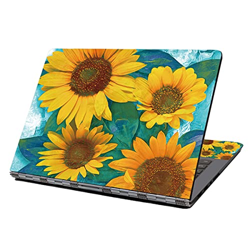 Laptop Skin Sticker Decal,12" 13" 13.3" 14" 15" 15.4" 15.6" Laptop Skin Sticker Protector Cover for Toshiba Hp Samsung Dell Apple Acer Leonovo Sony Asus Laptop Notebook (Sunflower) - image 1