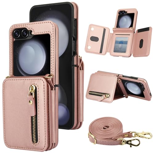 Sacoche téléphone Samsung Z Flip 5 avec pochette zippée pour libérer vos mains
