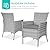 Best Choice Products 5-Piece Indoor Outdoor Wicker Dining Set Furniture for Patio, Backyard w/Square Glass Tabletop, Umbrella Cutout, 4 Chairs - Gray