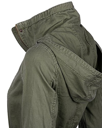 Women's Premium Vintage Wash Lightweight Military Fashion Twill Hoodie Jacket4